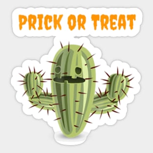 Succulent Cactus Lover Prick Or Treat Pun Sticker